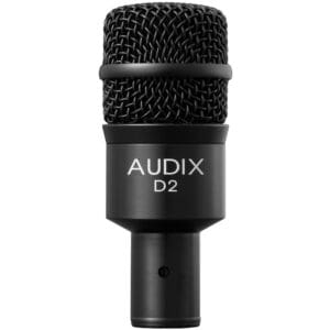 Audix D2 microphone with black grille.
