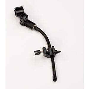 Black gooseneck microphone stand clip.