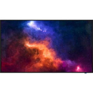 Colorful cosmic nebula with stars.