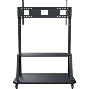 Mobile TV stand with adjustable mount.