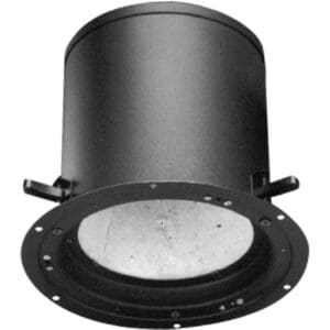 Recessed ceiling light fixture, black finish.