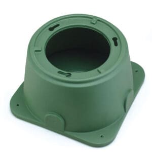 Green plastic base for Christmas tree stand.