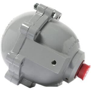 Gray industrial explosion-proof electrical enclosure.