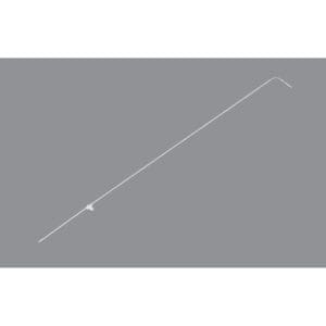 White rod on a gray background.