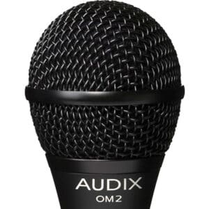 Audix OM2 microphone with black grille.