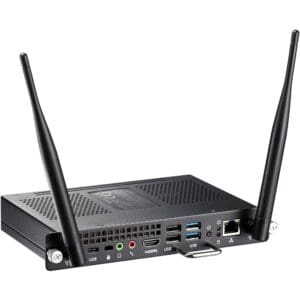 Wireless router with multiple ports and antennas.