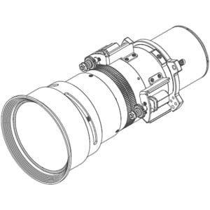 Technical drawing of a camera lens.