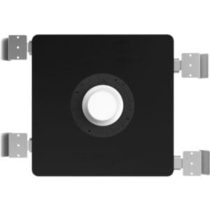 Square mounting bracket with circular center opening.