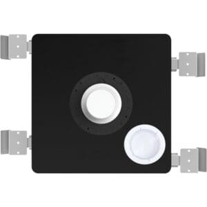 Black square object with brackets and circles.