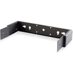 Metal wall mount bracket with screw holes.