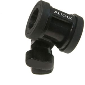 Microphone clip with Audix branding, black color.
