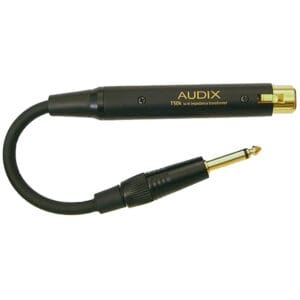 Audio impedance transformer with cable connector.