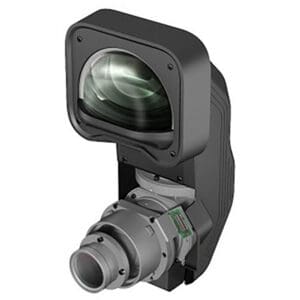 Camera lens with industrial zoom attachment.