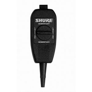 Shure momentary switch for audio equipment.