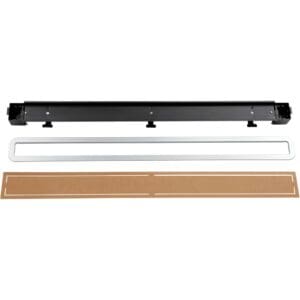 Computer monitor mounting kit with components.