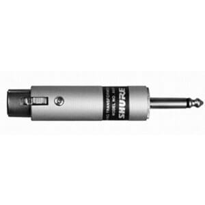 Audio adapter with XLR and jack connectors.