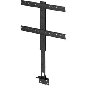 Black adjustable TV wall mounting bracket.