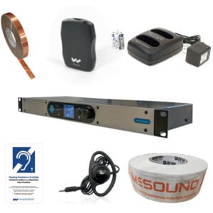 Hearing assistance induction loop system components.