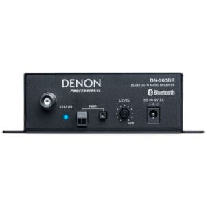 Denon Bluetooth audio receiver front view.