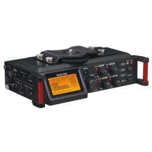 Portable audio recorder with digital display.