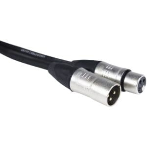 XLR audio cables with male and female connectors.