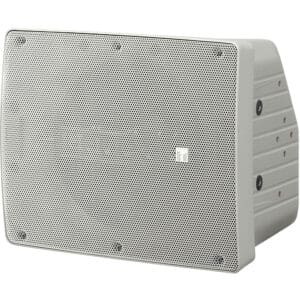 Rectangular white wall-mounted speaker.