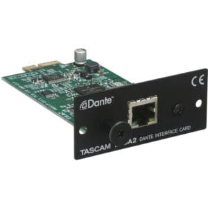 Audio interface card with Ethernet port.