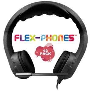 Headphones with "Flex-Phones" and "42 Pack".