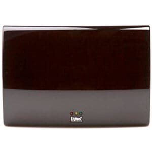 Black rectangular electronic device with indicator lights.