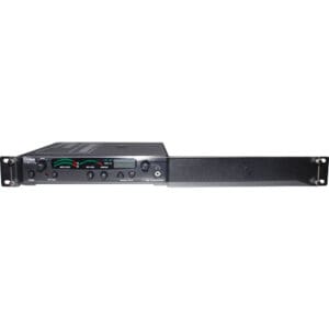 Audio equipment with control panel and indicators.