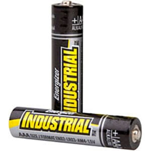 Two Energizer Industrial AAA batteries.