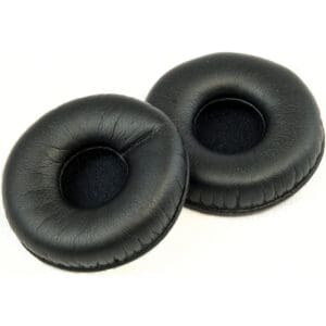 Black replacement ear pads on white background.