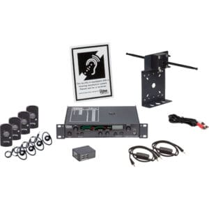 Assistive listening system components and accessories.