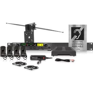 Assistive listening system equipment and components.