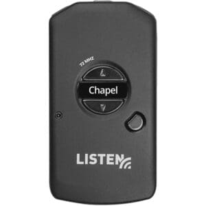 Audio receiver labeled "Chapel" with controls.