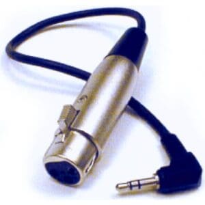 Audio cable with XLR and 3.5mm connectors.
