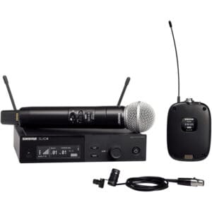 Combo System with SLXD1 Bodypack SLXD4 Receiver  SM58 and WL185 Lavalier
