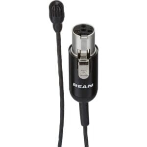 Lavalier microphone with XLR connector cable.