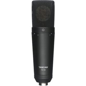 Black Tascam TM-180 condenser microphone.