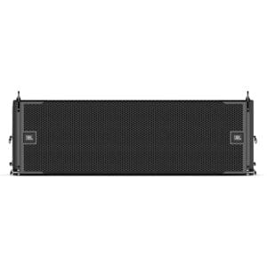 Black rectangular speaker with JBL logo.