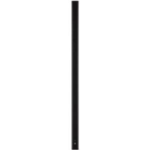 Tall black speaker on white background.
