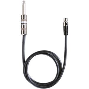 Audio cable with quarter-inch jack connectors.