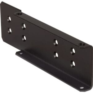 Metal bracket with multiple holes.