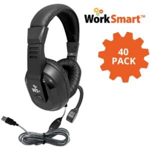 WorkSmart USB headset, 40 pack offer.