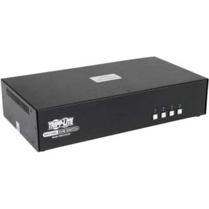 Black Tripp Lite secure KVM switch device.