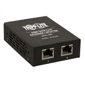 HDMI extender/splitter with two Ethernet ports.
