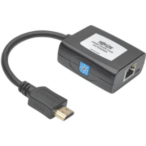 HDMI to Ethernet signal extender adapter.