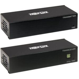 Transmitter and transceiver devices, black casing.