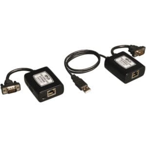 USB to serial adapter with connectors.