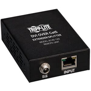 DVI over Cat5/6 Active Extender, Box-Style Remote Receiver for Video, DV